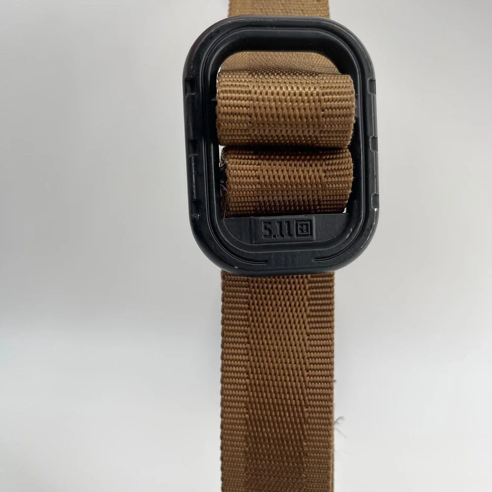 5.11 Tactical Nylon Webbing Belt Coyote Brown Tan 1.5 Inch Buckle 46.5 Inch